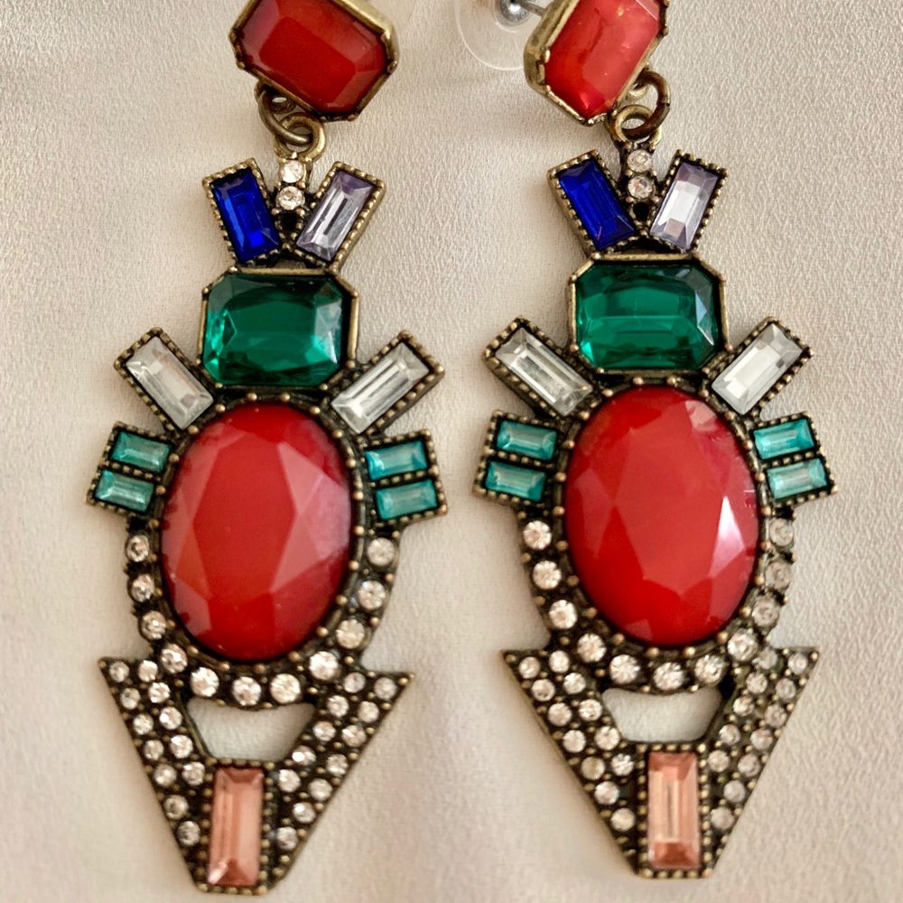 Stunning multicolor Baublebar Statement Earrings